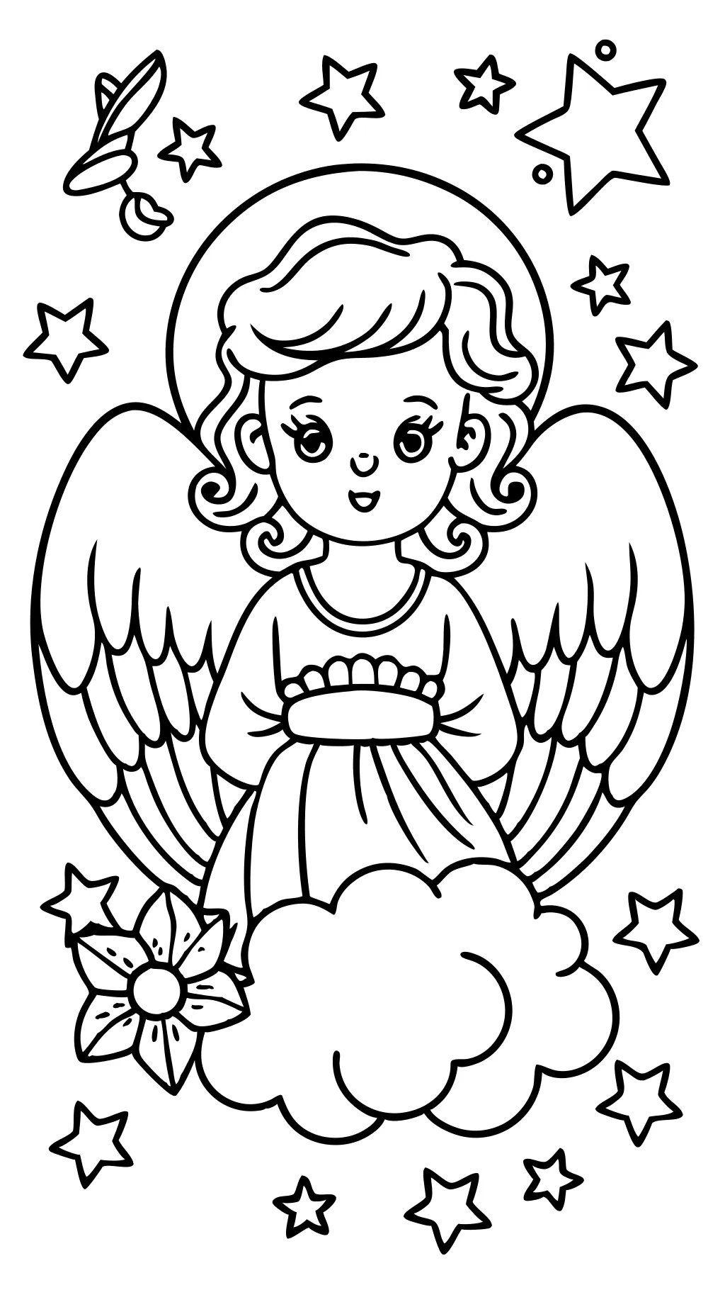 angel coloring pages print out